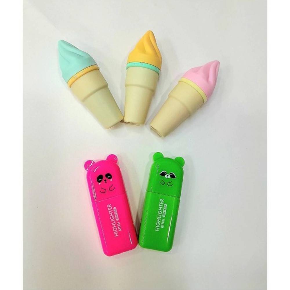 Çilek Home Avm Çilekhomeavm Mini Dondurma ve Ayıcık Highlighter Fosforlu Kalem Seti SXC11 - Renkli Fosforlu Kalem Fiyatı