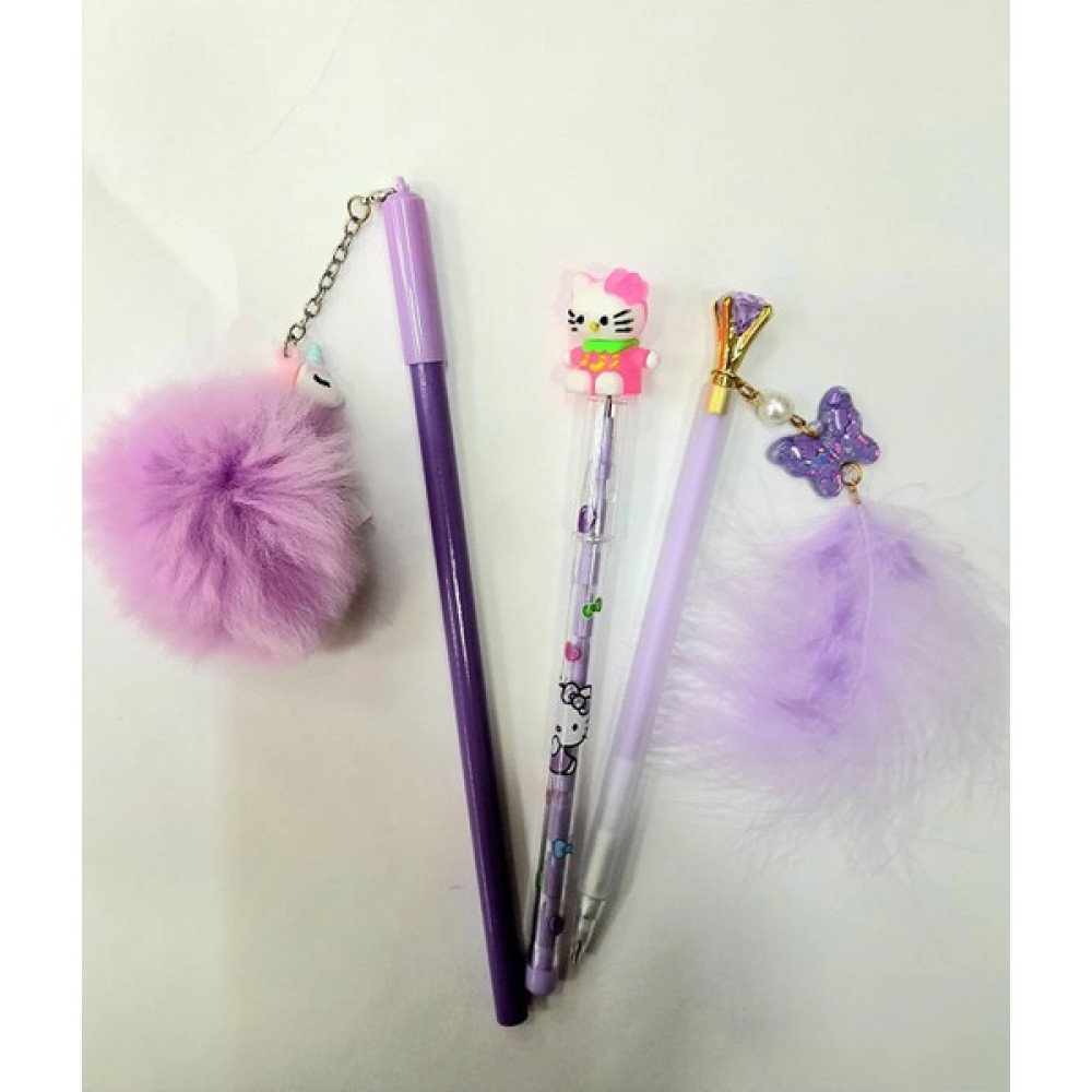 Çilek Home Avm Çilekhomeavm Unicorn Ponpon Kalem - Hello Kıtty Yumurta Kalem Taşlı Tüylü Versatil Kalem Seti DFG455 - Renkli Kurşun (Ahşap) Kalem Fiyatı