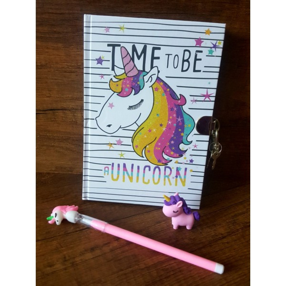Çilek Home Hediyelik Unicorn Kilitli Hatıra ve Günlük Defteri+ Yumurtlayan Kalem-Unicorn Silgi Not Defteri & Bloknot Fiyatı