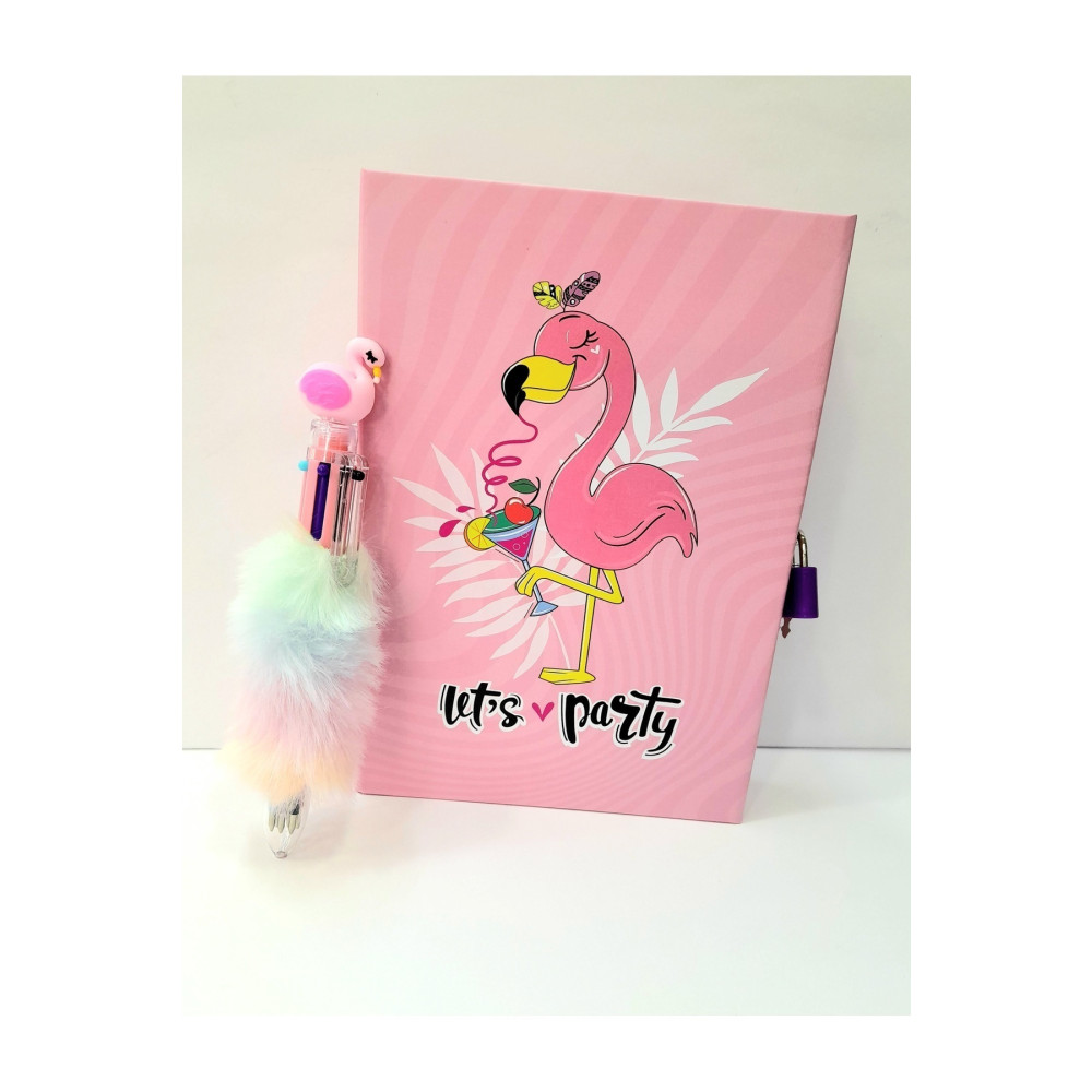 ÇİLEKHOMEAVM Flamingo Kilitli Hatıra Ve Günlük Defteri-flamingo Renkli Peluş Kalem Seti Defter Fiyatı