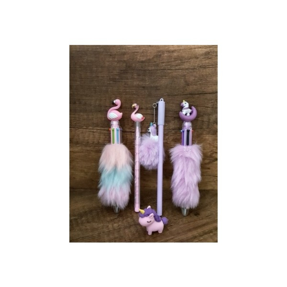 ÇİLEKHOMEAVM Unicorn Flamingo Süslü Kalem Seti Tükenmez Kalem Fiyatı