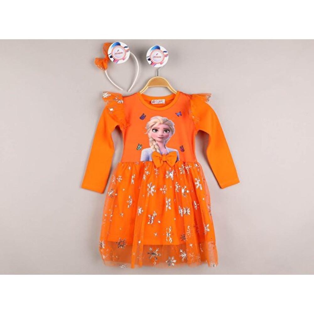Cillop Butik Kız Çocuk Taçlı Tüllü Elsa Frozen Elbise Kız Çocuk Elbise Fiyatı