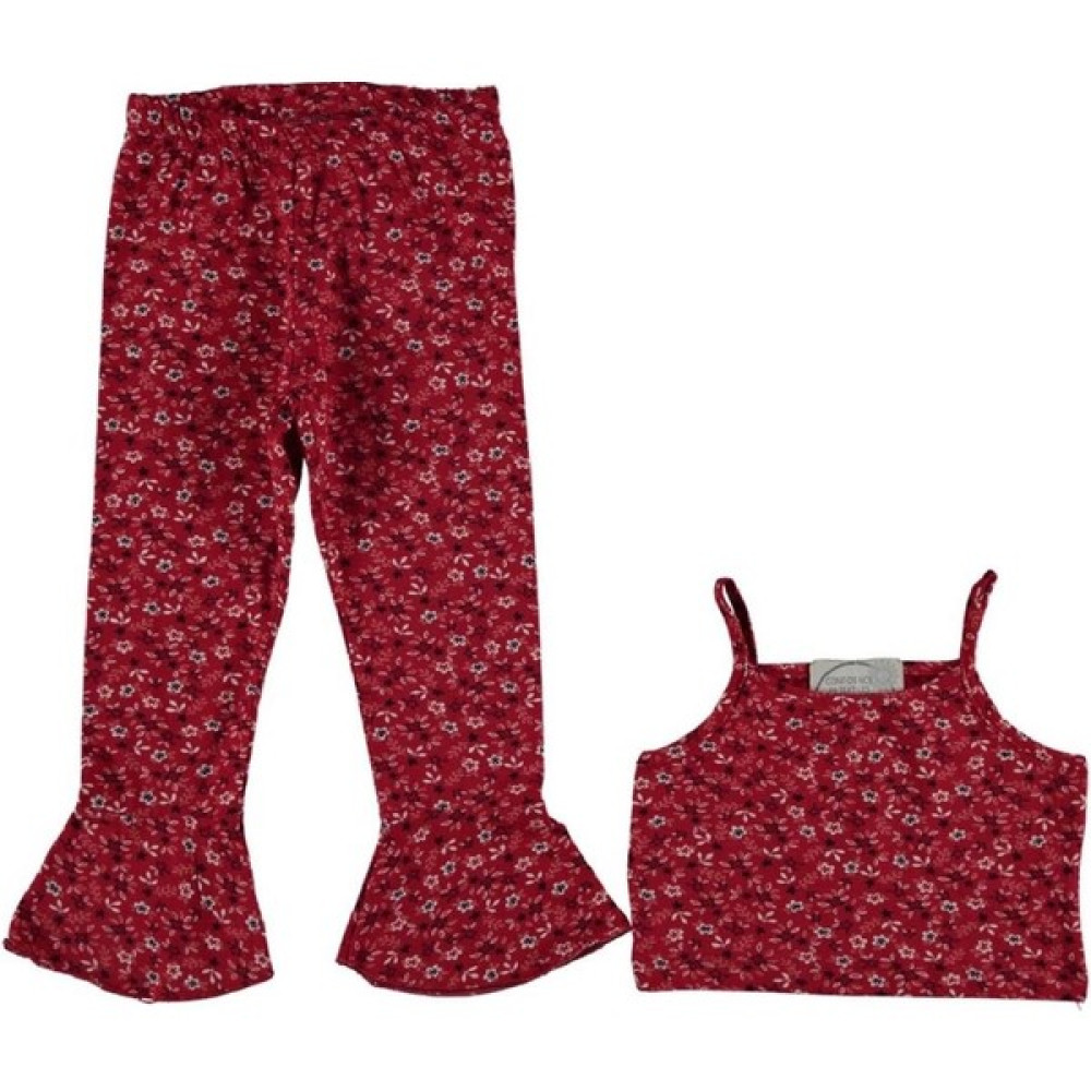 Cillop Butik Kız Çocuk Üst Crop Alt Ispanyol Alt Üst Takım Kız Çocuk Giyim Takımı Fiyatı