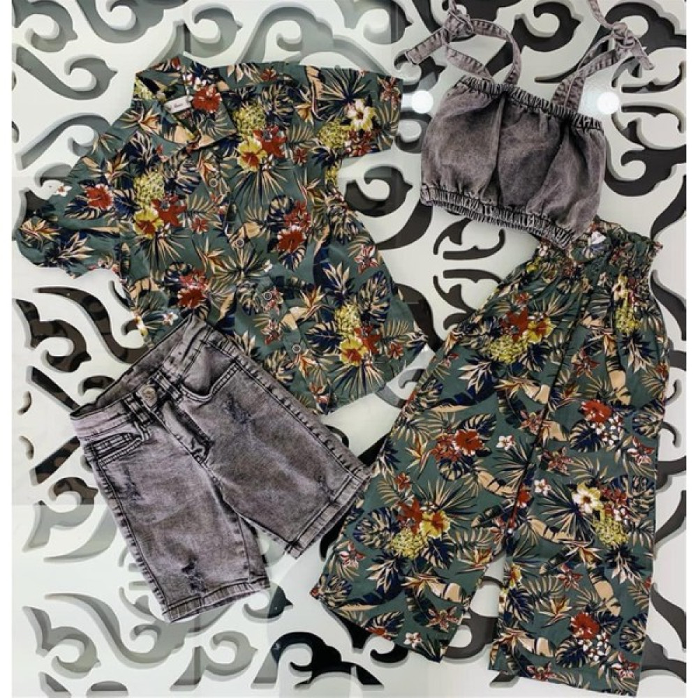 Cillop Butik Kız Çocuk Üst Kot Crop Alt Bol Paça Pantolon Kombinli Alt Üst Takım Kız Çocuk Giyim Takımı Fiyatı