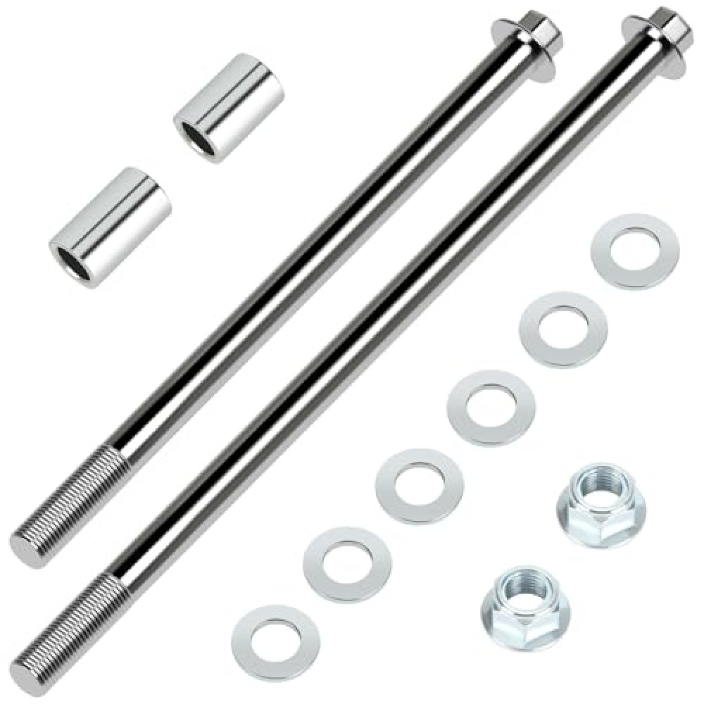 CILOYU 12mm 270mm Mini Bike Rear Axle + 225mm Front Wheel Axle Nut Bolt Replacement for Coleman CT100U Minibike 97cc 100cc 2.5 3.0HP Powersports Accessories Parts