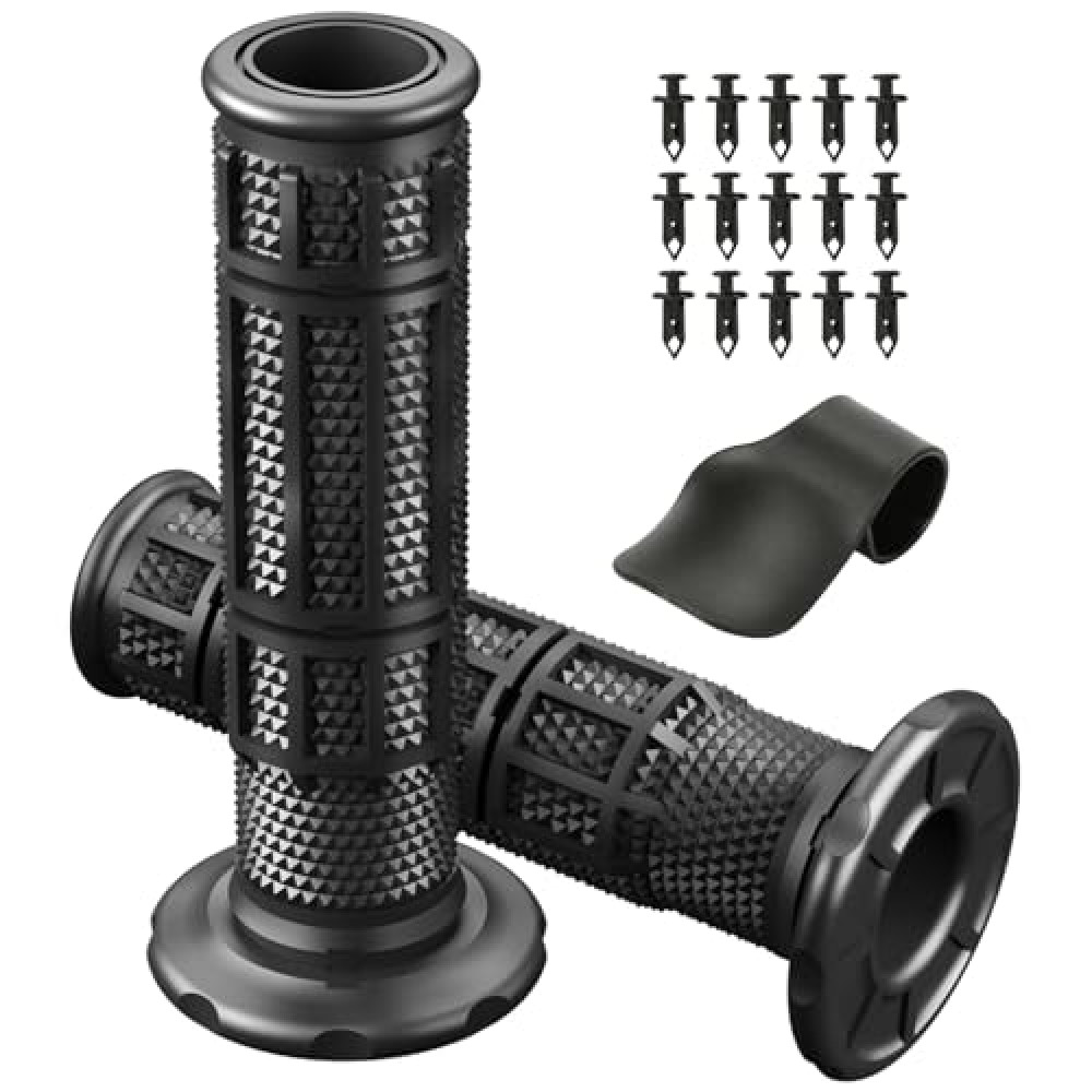CILOYU 7/8 Handlebar Grips Rubber ATV Handle Grips Replacement for Rancher 350 420 FourTrax 200 300 Recon 250 Sportrax 250EX 300EX 400EX Foreman 400 Artic Cat 250 ATV Quad 4 Wheeler Accessories Parts