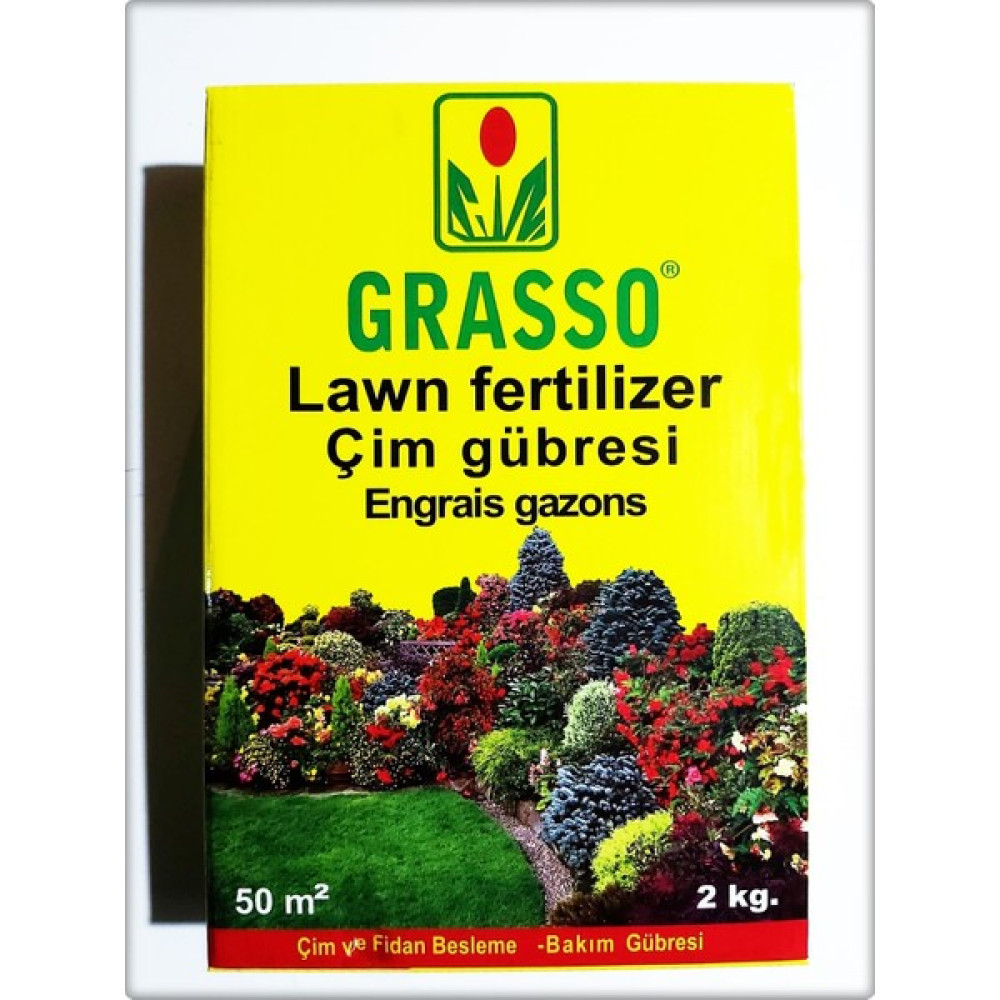 ÇİM TOHUMCULUK Çim Gübresi (Grasso)-2 kg (50 M²) Gübre Fiyatı