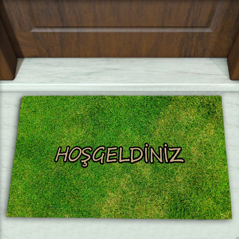 Çimen Desenli Dekoratif Kapı Önü Paspası No: 1030 - Yeşil - 45 x 70 cm Araca Özel Paspaslar Fiyatı