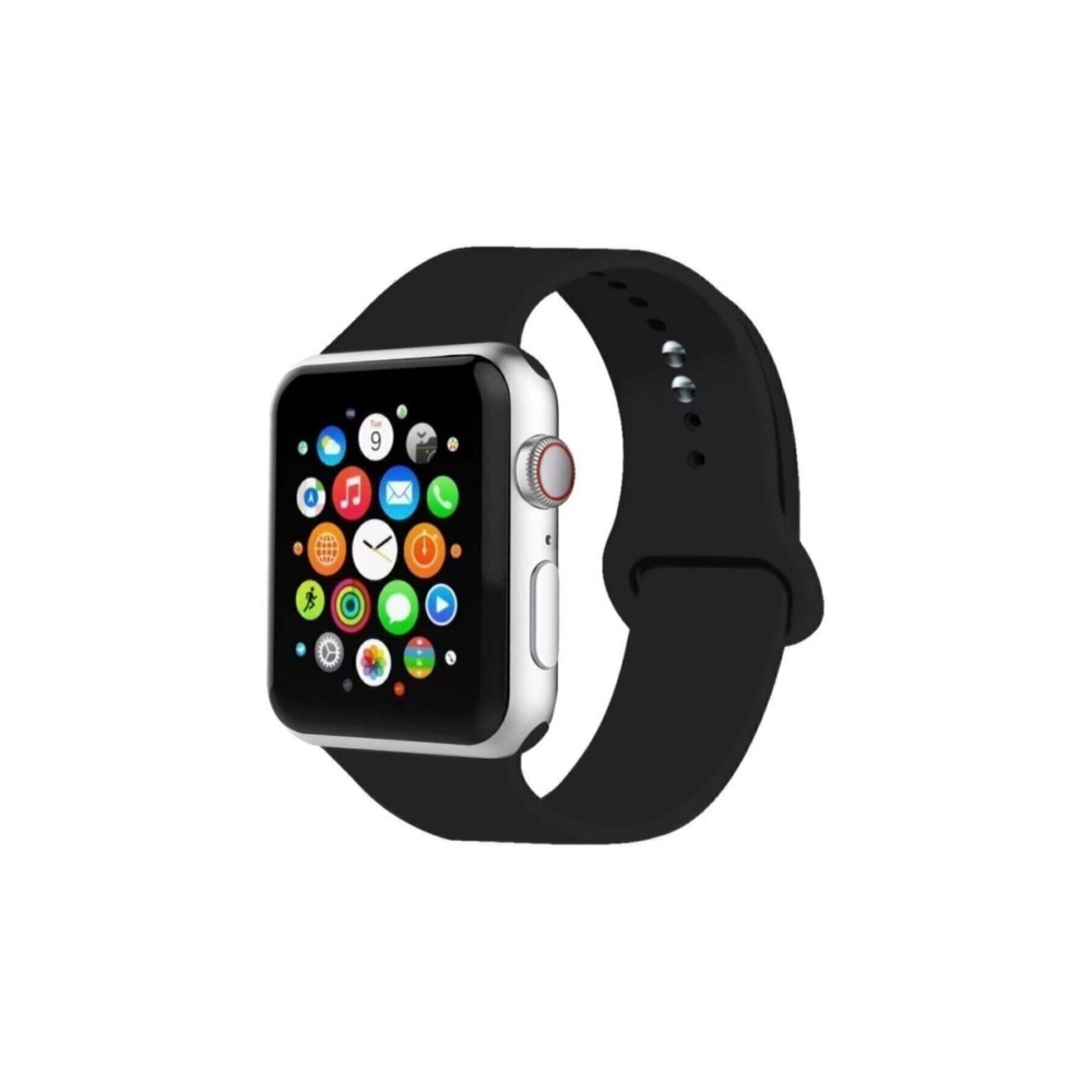Cimricik Apple Watch Uyumlu Kordon 38-40-41mm Seri 2/3/4/5/6/7/8/9/ Silikon Kordon Kayış Siyah Akıllı Saat Aksesuarı Fiyatı
