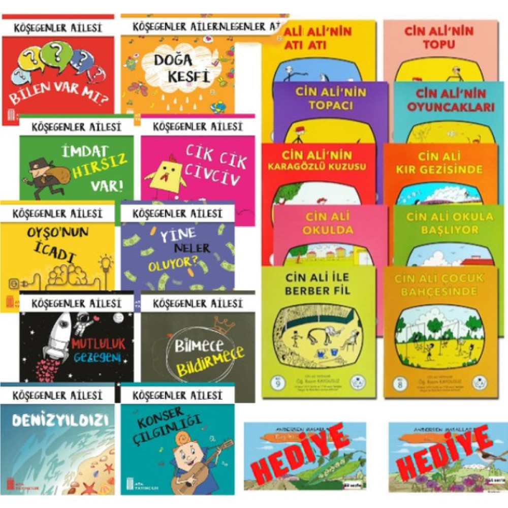 Cin Ali Hikaye Seti 10 Kitap+10'lu Macera Kitabı Seti+2 Adet Kitap Hediye Çocuk Masal Fiyatı