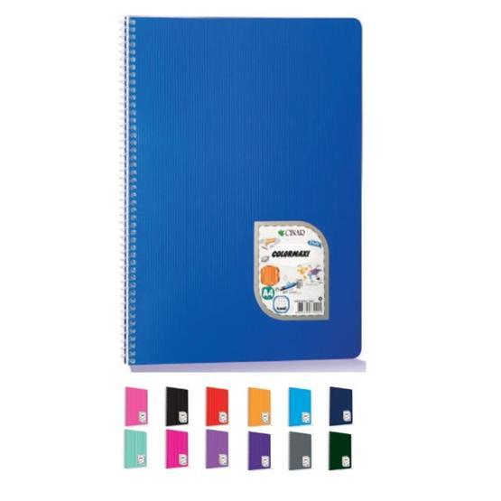 Çınar Colormaxi Spiralli Defter Plastik Kapak Çizgili 96 Yaprak A4 Defter