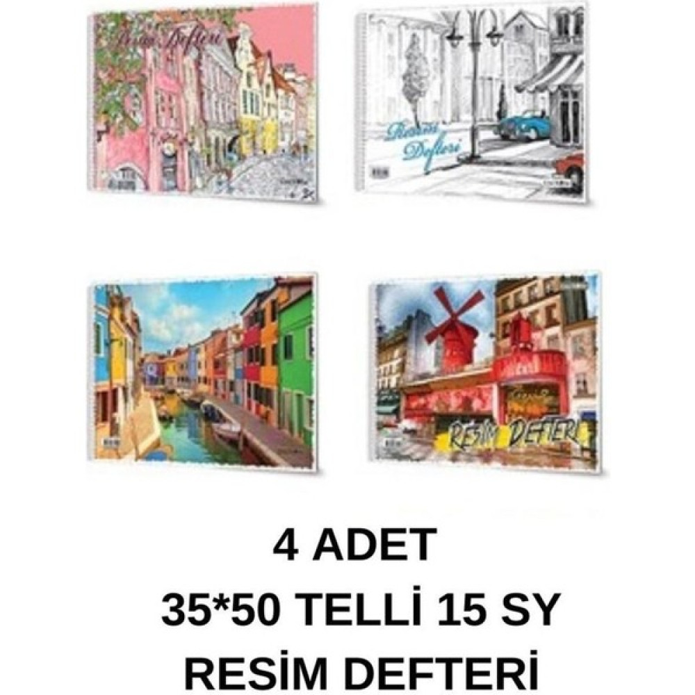Çınar Dizayn Büyük Boy Resim Defteri 4 Adet Defter Fiyatı