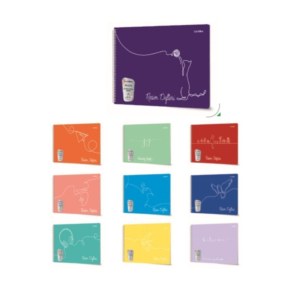 ÇINAR DİZAYN Çınar Büyük Boy 35x50 Cm Resim Defteri 25 Yaprak Plastik Kapak Spiralli Defter Fiyatı