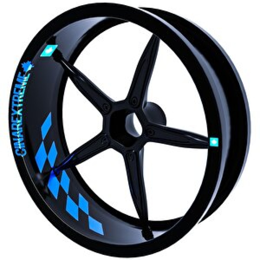 Çınar Extreme Gp Flag Damalı Azur Mavi İç Jant Şeridi Sticker Çınar Extreme Motorsiklet Aksesuarları Fiyatı