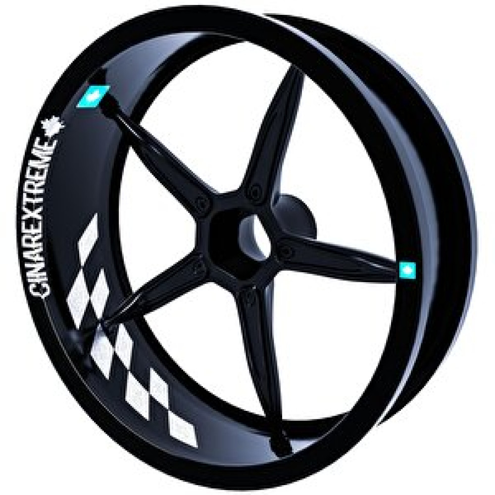 Çınar Extreme Gp Flag Damalı Reflektif Gri İç Jant Şeridi Sticker Çınar Extreme Motorsiklet Aksesuarları Fiyatı