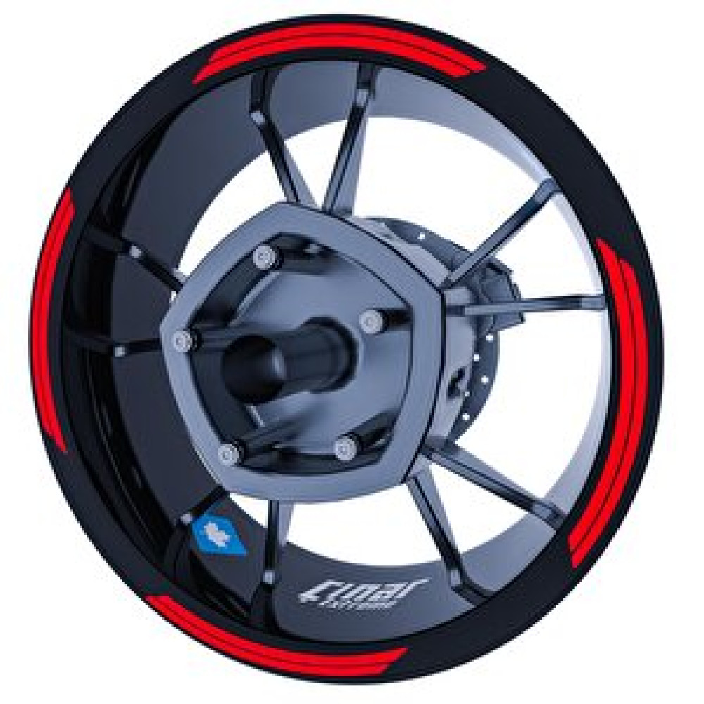 Çınar Extreme Reflektif Kırmızı Double Stripe Jant Şeridi Sticker Çınar Extreme Motorsiklet Aksesuarları Fiyatı
