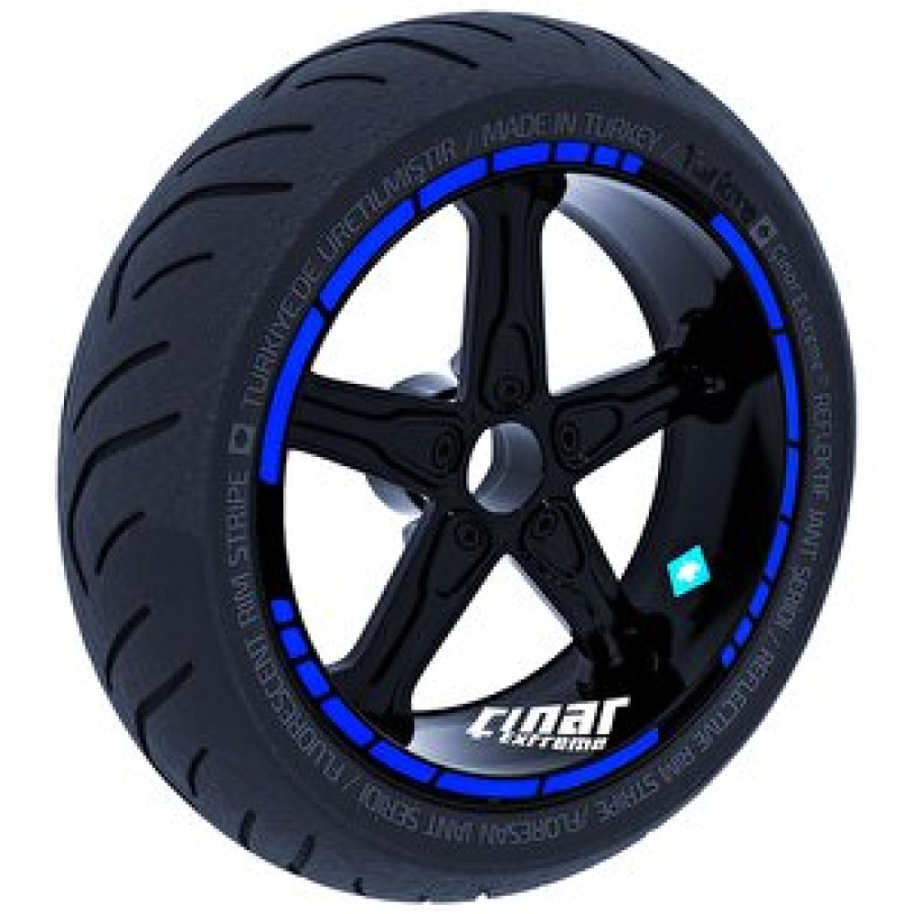 Çınar Extreme Reflektif Mavi Moto Gp Stili Jant Şeridi Sticker Çınar Extreme Motorsiklet Aksesuarları Fiyatı
