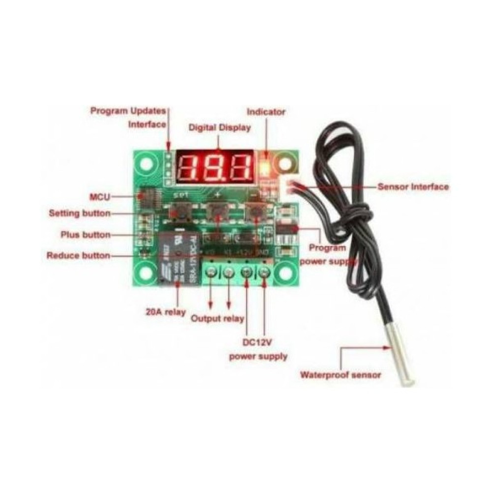 Çınar Hobi W1209 Dijital Termostat 12V Akvaryum Kuluçka Buzdolabı Arı Kovanı Termostatı 2 Adet Evcil Hayvan Ürünleri Fiyatı