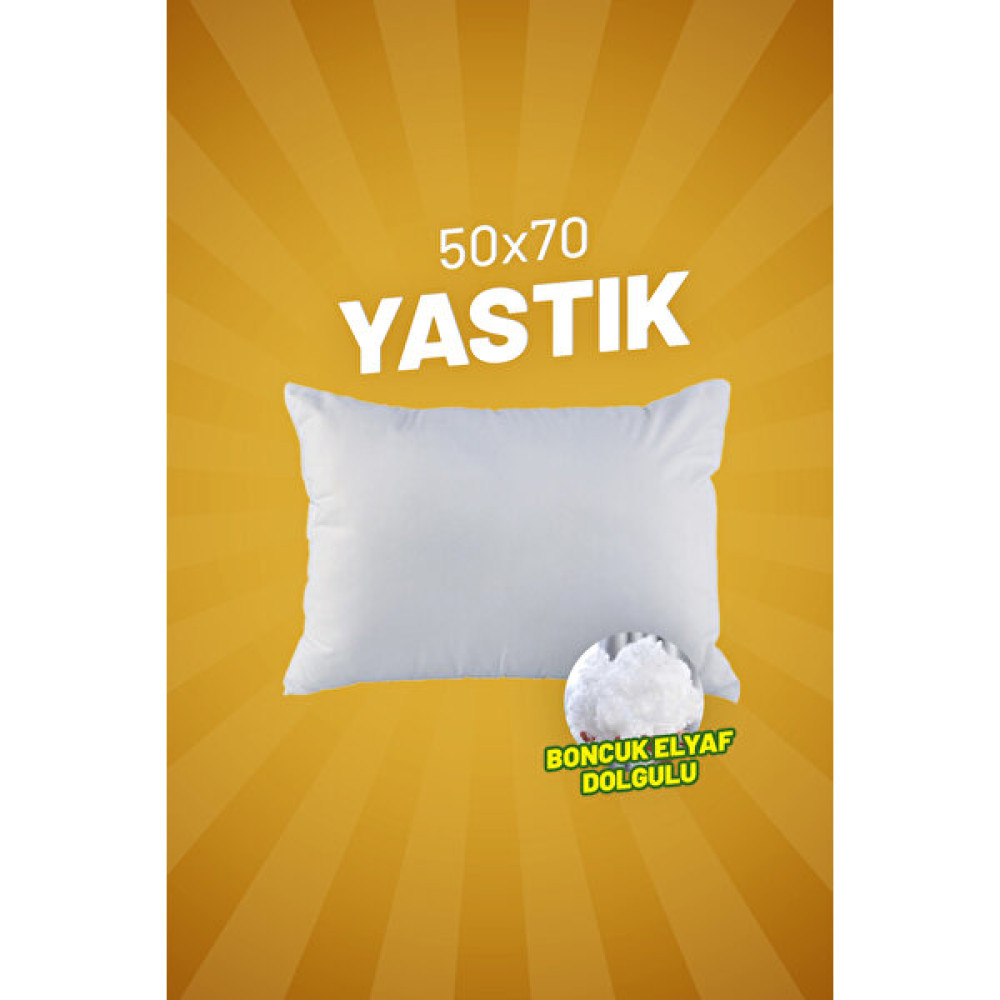 Çınar Reklam Dış Ticaret Defne Serisi 50 x 70 Yastık Boncuk Elyaf Dolgulu 1 Adet - 50 x 70 cm - Beyaz Yastık Fiyatı