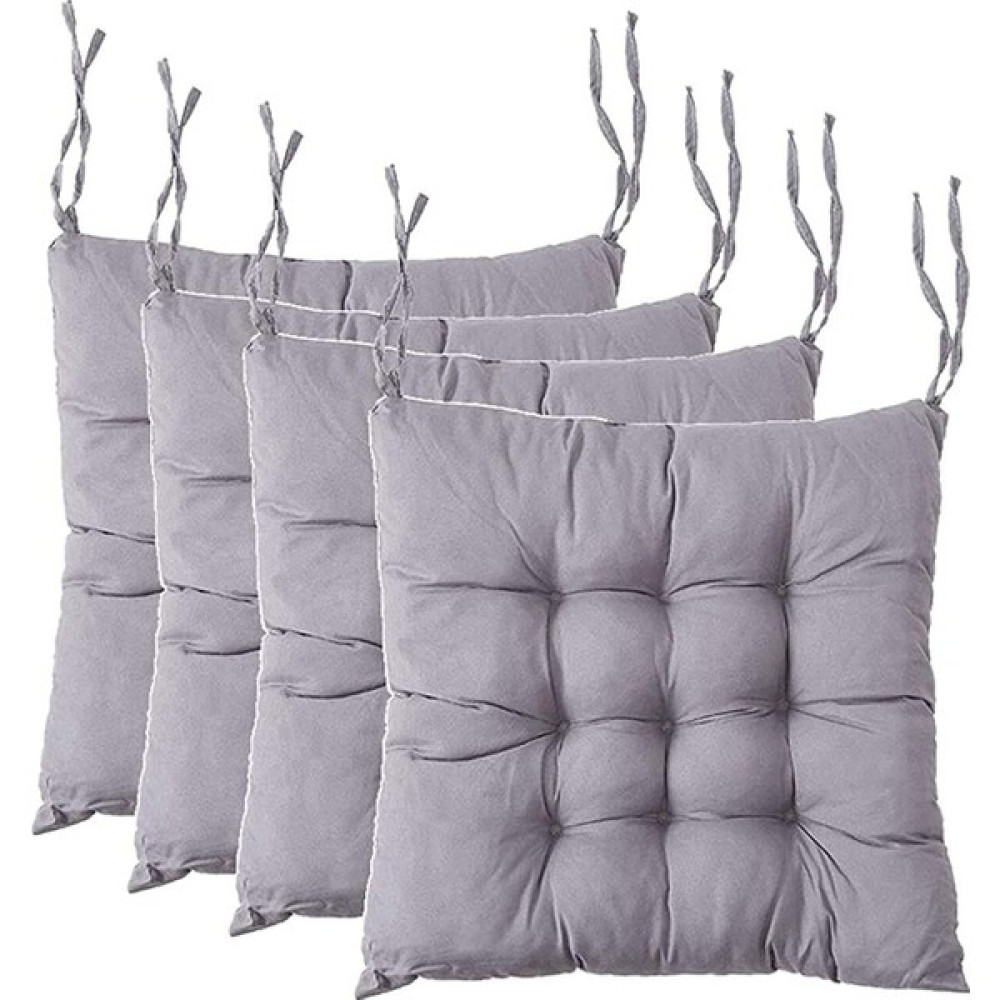 Çınar Reklam Dış Ticaret Pofidik Kare Sandalye Minderi 4 Lü - 45 x 45 cm - Gri Salon & Oturma Odası Tekstili Fiyatı