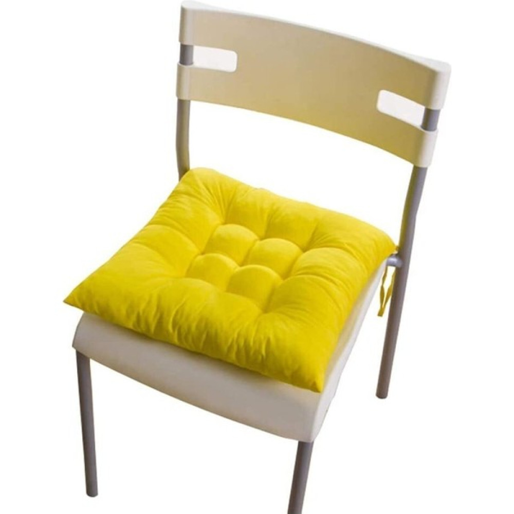 Çınar Reklam Dış Ticaret Pofidik Kare Sandalye Minderi - 40 x 40 cm - Sarı Salon & Oturma Odası Tekstili Fiyatı
