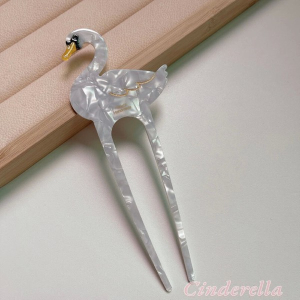 Cinderella Bahar Kuğu France-Handmade Lüks Kemik Topuz Tokası - Çubuk Saç Topuz Tokası Toka, Taç & Saç Bandı Fiyatı