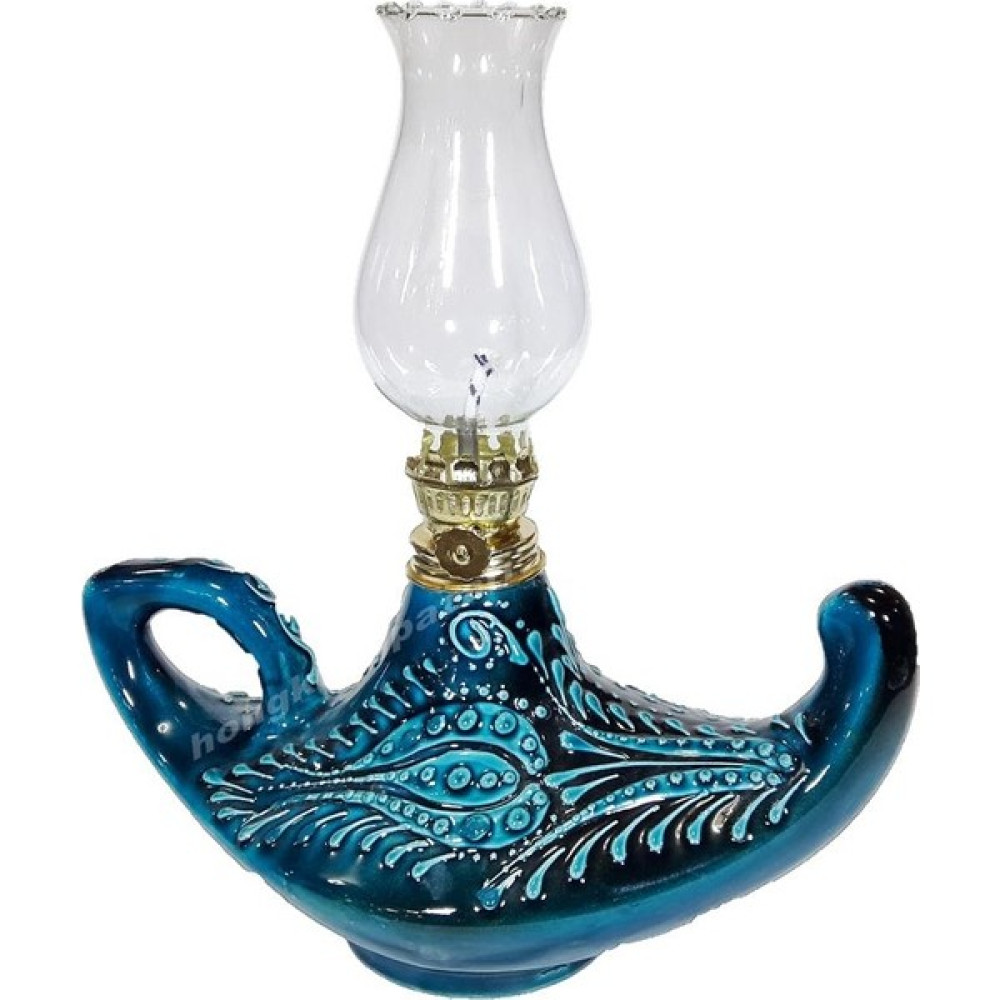 Çini Desen Alaaddin Gaz Lambası 24 cm Ev Ofis Dekor Eşya Biblo Fiyatı