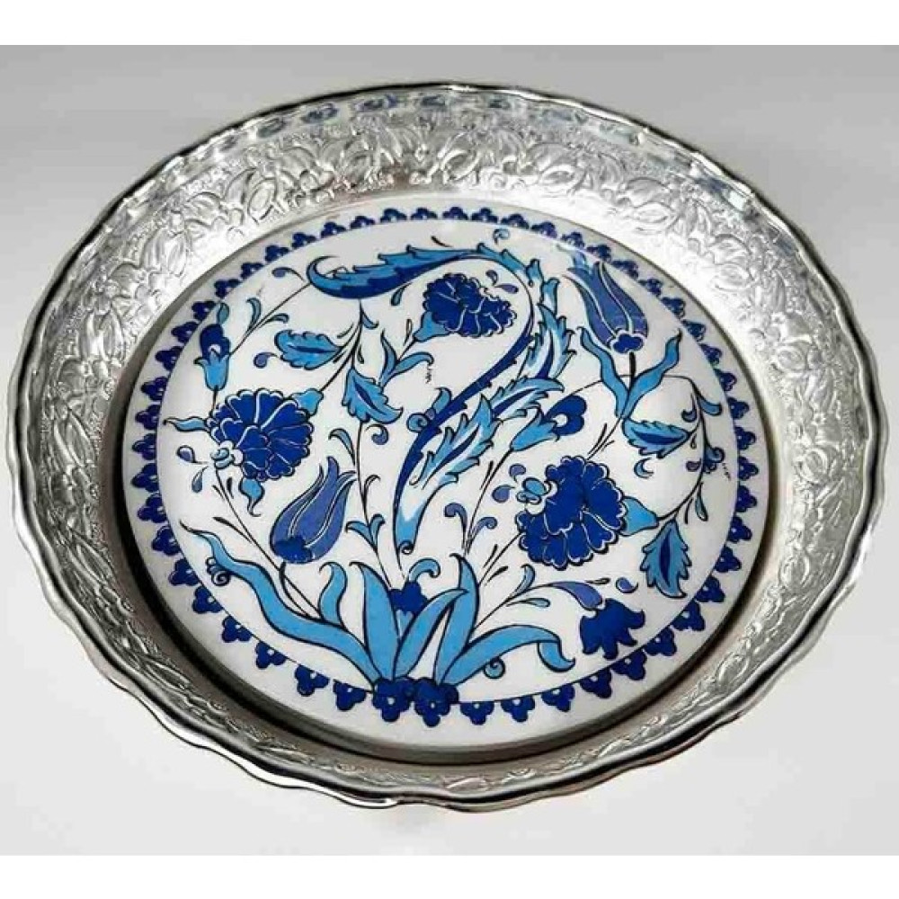 Çini Evi Lale ve Nar Gümüş Şekerlik Kase Fiyatı