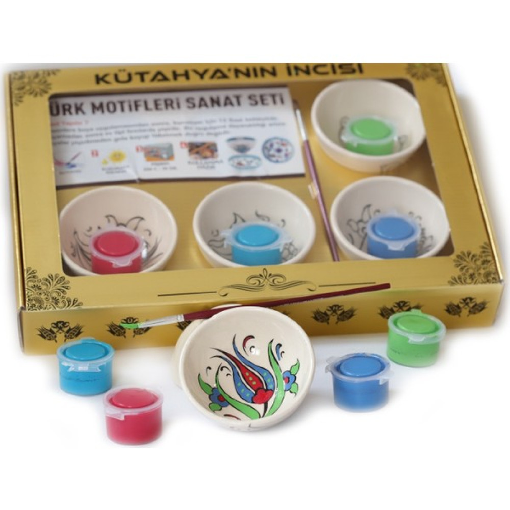 Çini Kase Boyama Seti (Seramik ve Taş Boyama Sanat Setleri) Sanatsal Malzemeler Fiyatı