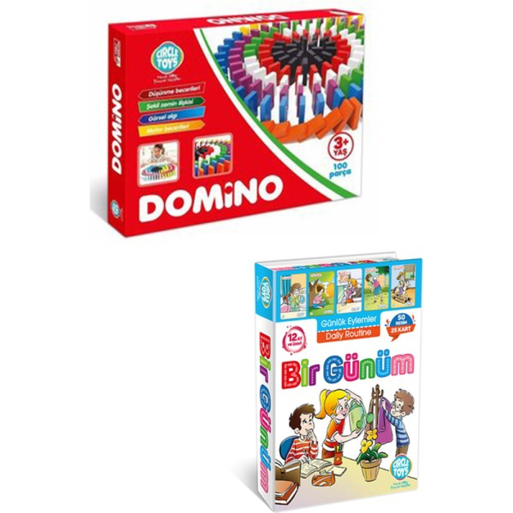 Circle Toys Domino 100'LÜ + Bir Günüm Seti Eğitici Oyuncak Fiyatı
