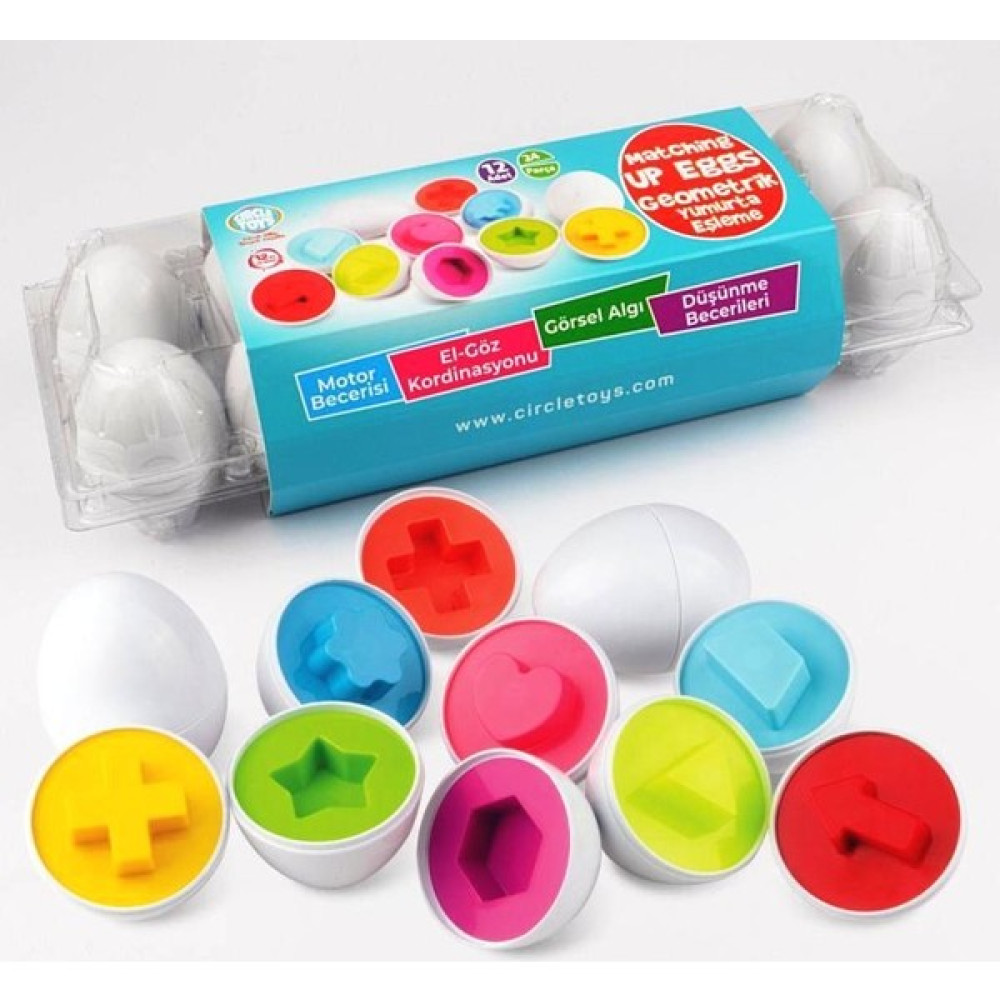 Circle Toys Geometrik Şekilli Yumurta Bultak Oyunu 24 Parça Eğitici Oyuncak Fiyatı