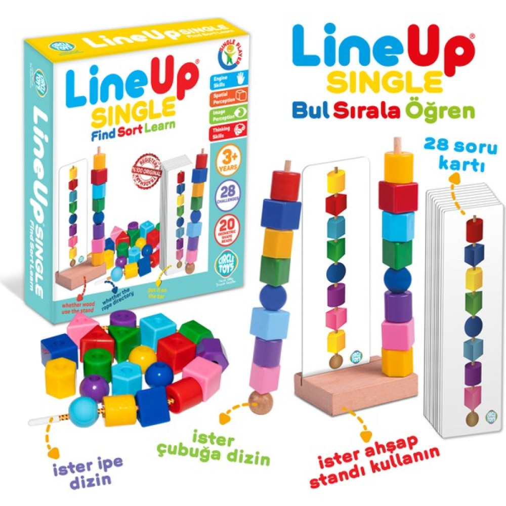 Circle Toys Line Up Single Bul Sırala Öğren - Tek Oyuncu Eğitici Oyuncak Fiyatı