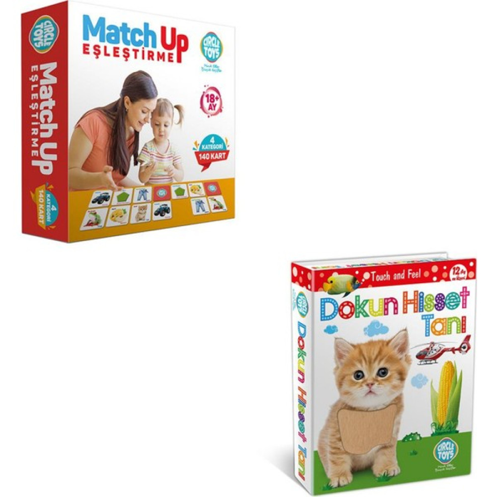 Circle Toys Match Up Eşleştirme + Dokun Hisset Tanı Kartları Eğitici Oyuncak Fiyatı