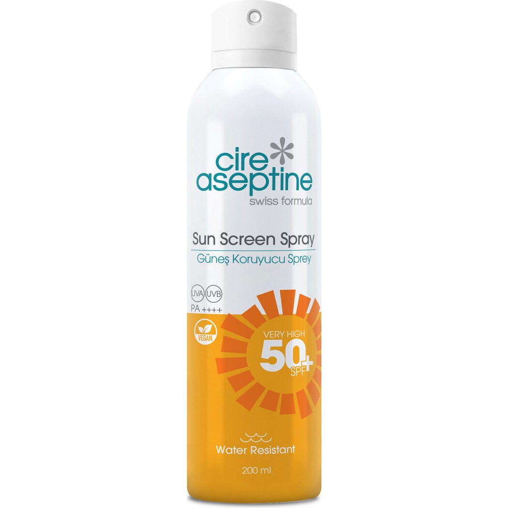 Cire Aseptine 50 SPF Güneş Koruyucu Sprey 200 ml Suya Dayanıklı Ve Transparan Yapıda Diğer Fiyatı