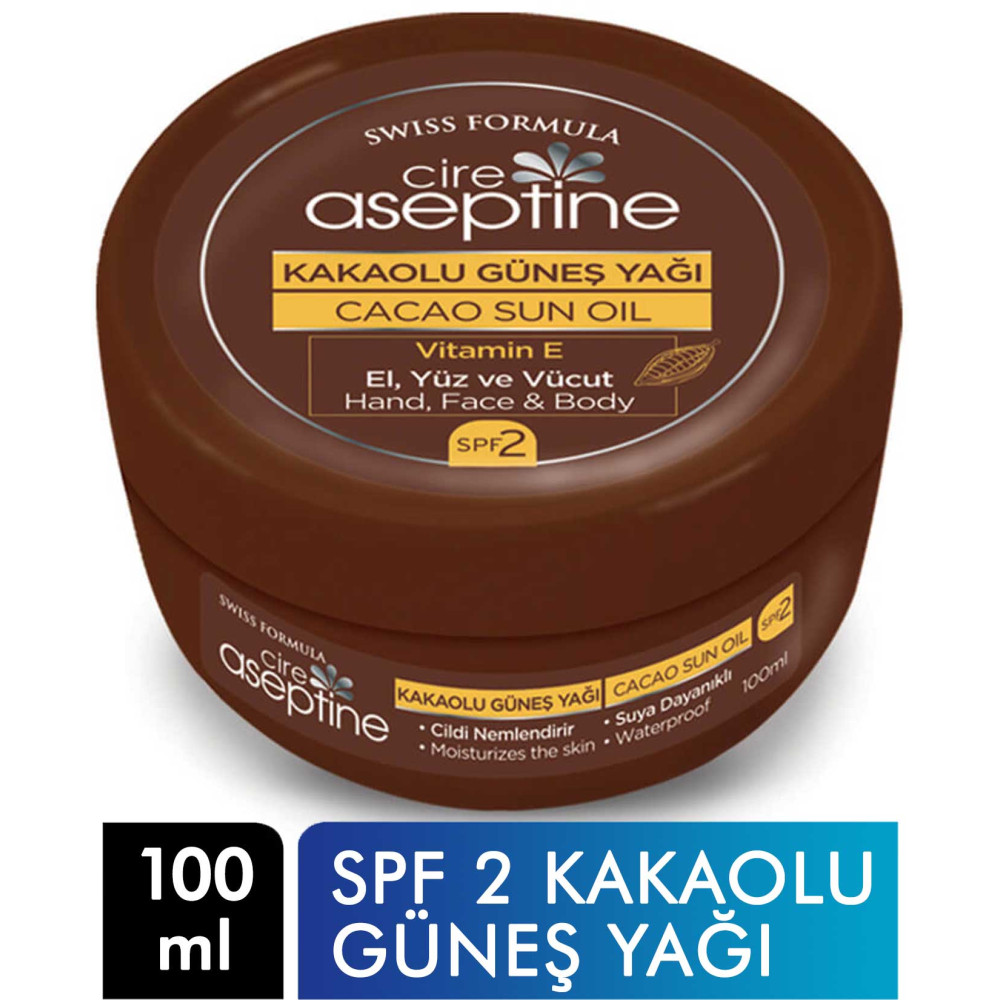 Cire Aseptine Kakaolu Güneş Yağı 100 ml SPF 2 Diğer Fiyatı