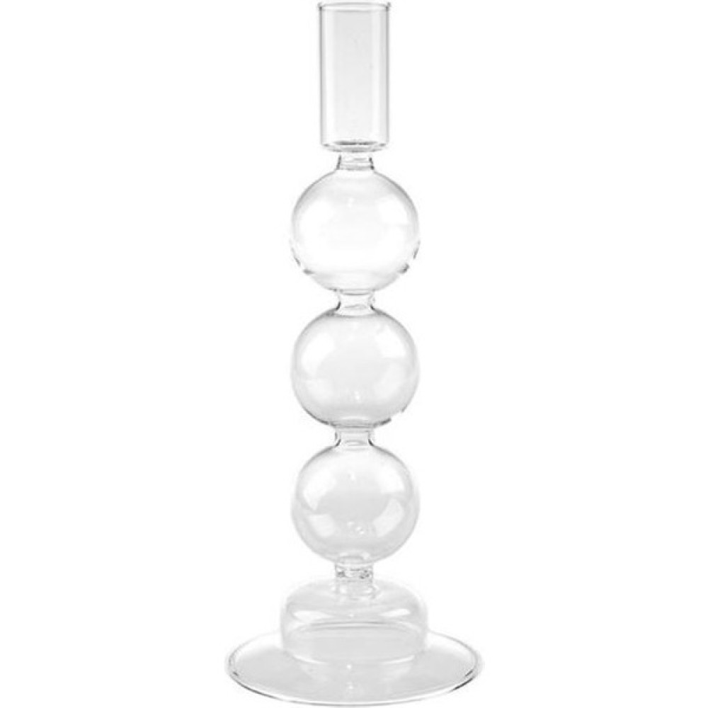 Çırpan Ev Üfleme Cam Boğumlu Mumluk 23X9CM Şamdan Fiyatı