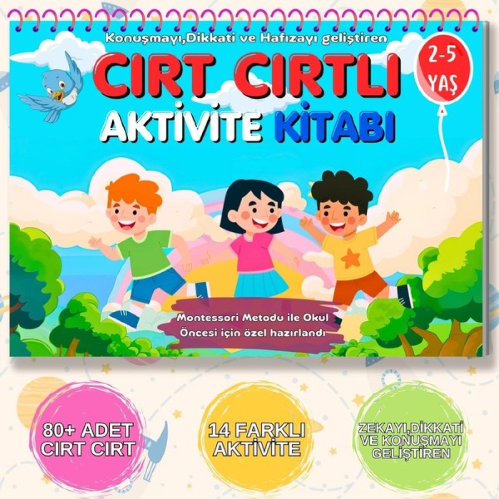 Cırt Cırtlı Aktivite Kitabı Okul Öncesi Eğitici & Öğretici Kitaplar Fiyatı