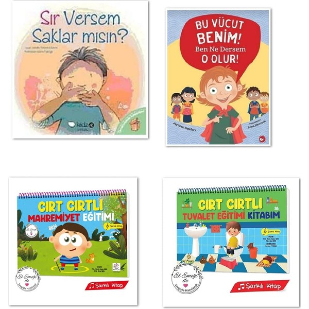 Cırt Cırtlı Mahremiyet Eğitimi - Tuvalet Eğitimi Kitabım - Sır Versem Saklar mısın? - Bu Vücut Benim! Ben Ne Dersem O Olur! 4 Kitap Çocuk Masal Fiyatı