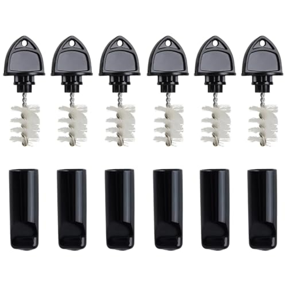 Cirwurie Beer Faucet Cap & Plug Covers 12 Pack Brushes & Rubber Draft Faucet Soother Sanitary Covers Spout Plug Cleaning Tap Kit for Kegerator