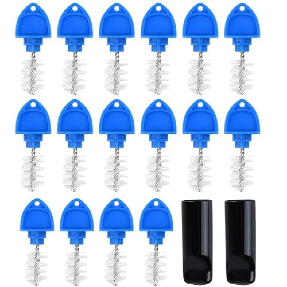 Cirwurie Beer Tap Plug Brush 18 Pack for Draft Beer Faucet Cap Plugs Cleaning Keg Tap Rubber Stopper Plug Cover Beer Keg Tap Plugs