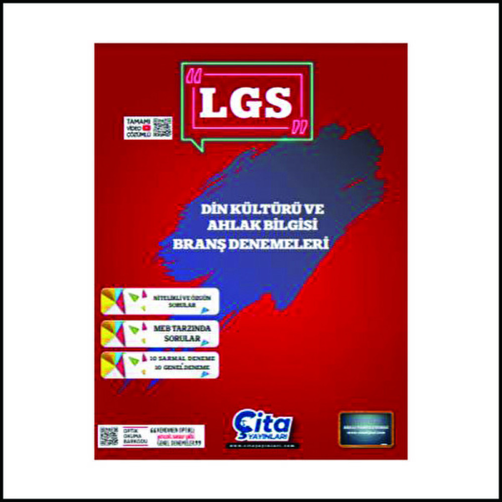 Çita Yayınları 8. Sınıf LGS Din Kültürü ve Ahlak Bilgisi Branş Denemeleri / Çita Kaynak Kitapları Fiyatı