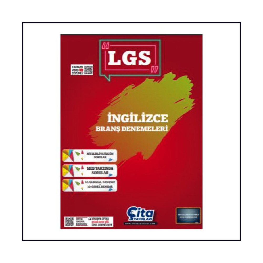 Çita Yayınları 8. Sınıf LGS Ingilizce Branş Denemeleri / Çita Kaynak Kitapları Fiyatı