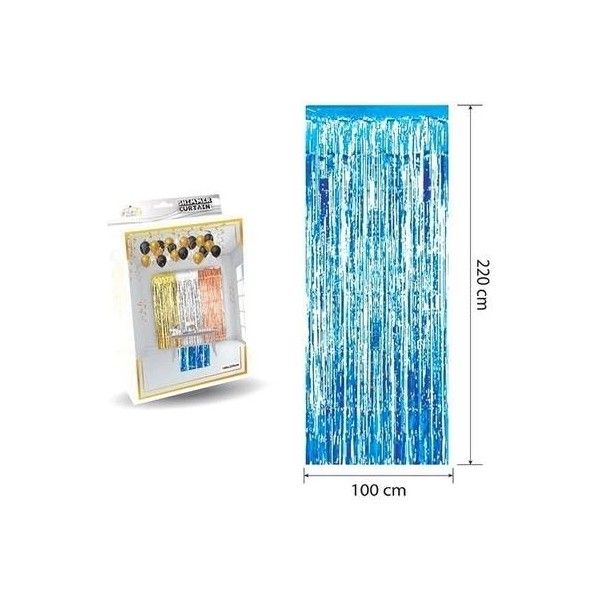 Çıtı Pıtı Store Püskül Kapı Perdesi Mavi 100*220 cm Perde Fiyatı
