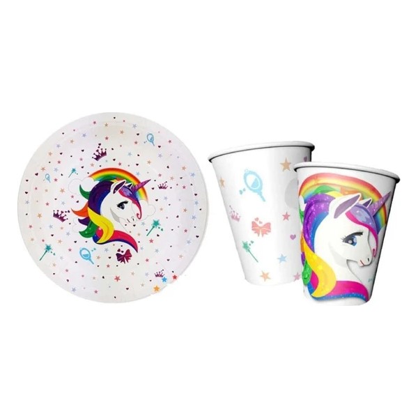 Çıtı Pıtı Store Unicorn Beyaz Tabak Bardak Set 8 Adet Fincan / Bardak / Kahve Takımı Fiyatı