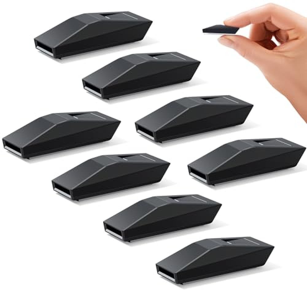 CITKOU 8Pcs Deer Whistles for Cars, Deer Horns for Vehicles, Deer Alerts Warning Devices for Trunks, Motorcycle, Mini Size Black