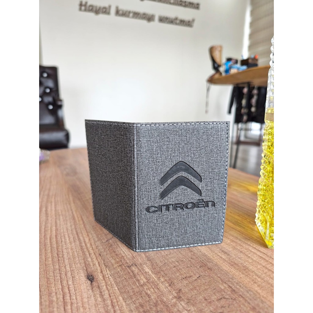 Citroen Kırçıllı Ruhsat Kılıfı Oto Aksesuar Kılıfı - Gri - . Araba & Motorsiklet Aksesuarı Fiyatı