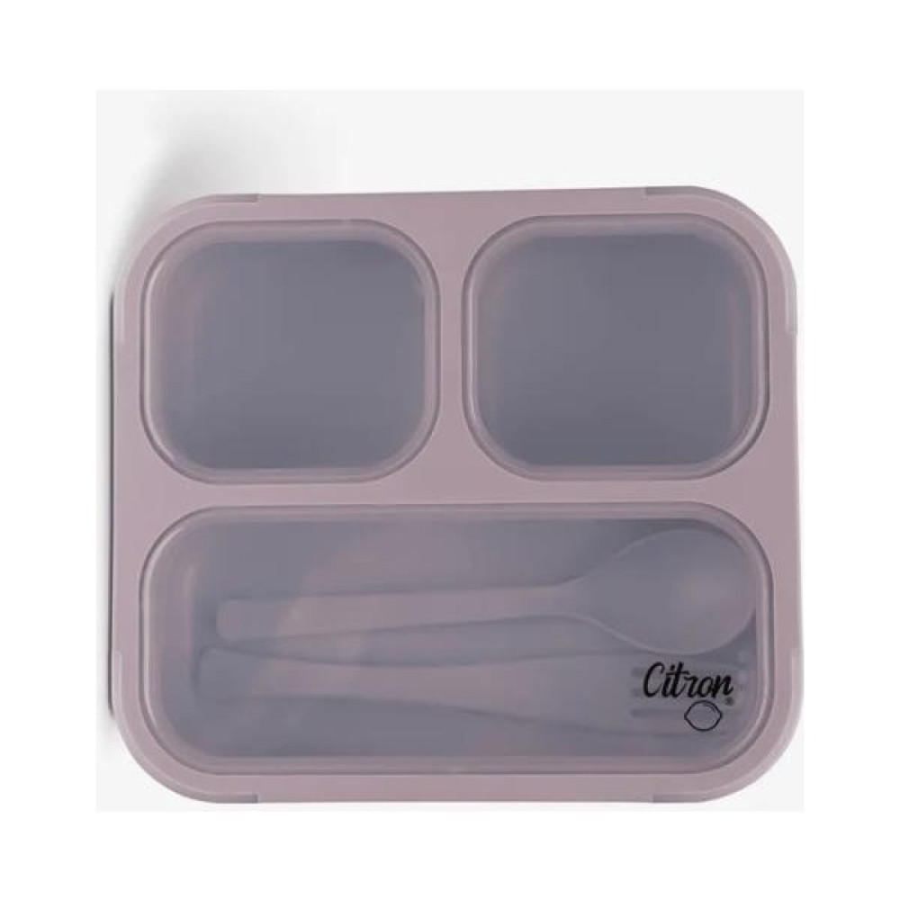 Citron Çatal ve Kaşıklı Bento Beslenme Kutusu Seti - Purple 1196861 Mama Seti Fiyatı