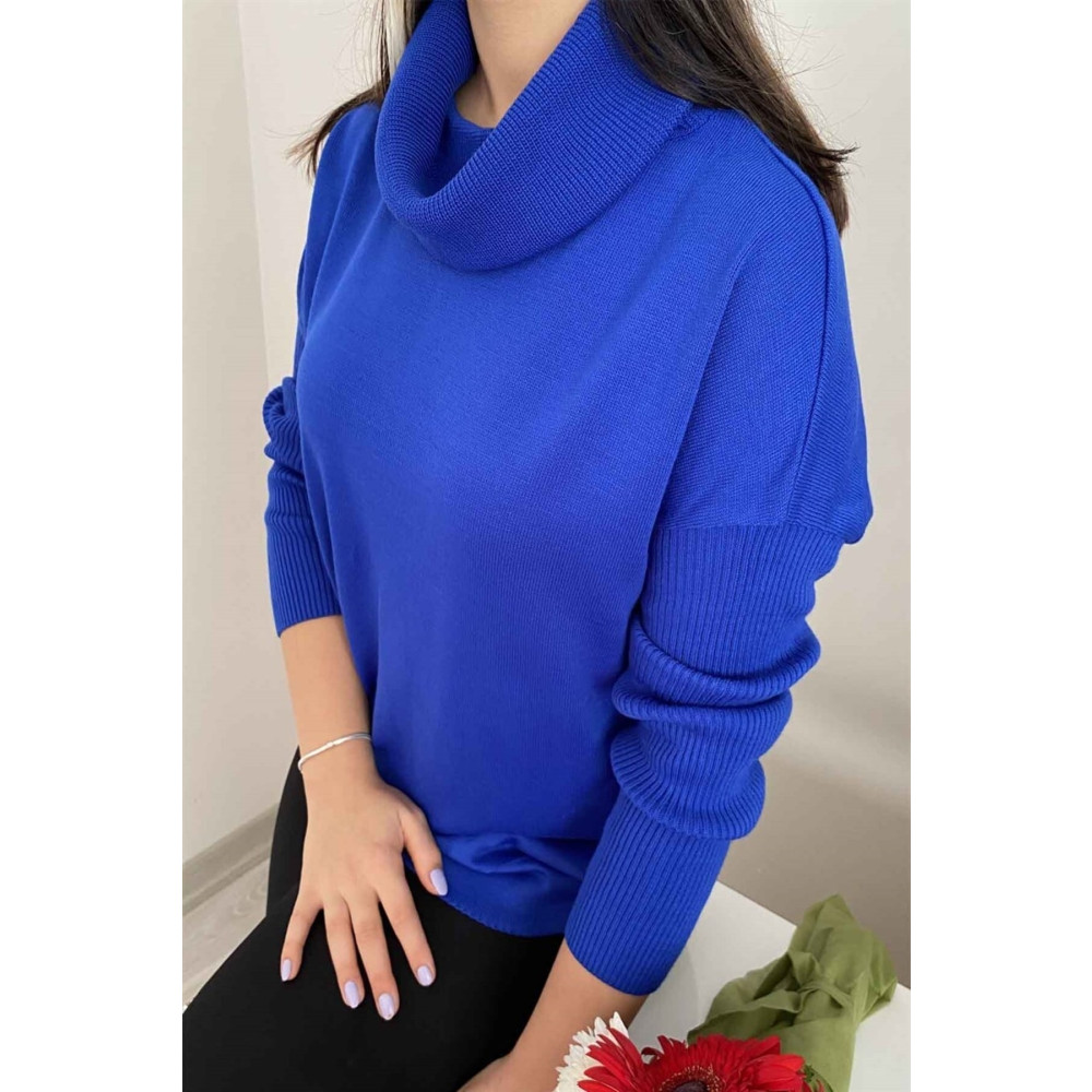 citycenterfashion Kadın Degaje Yaka Cepli Triko Kazak Cty-cnd-11369 Standart Beden Bayan Kazak & Süveter & Triko Fiyatı