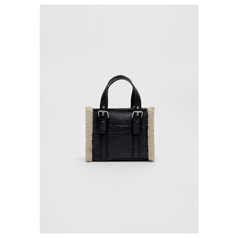 citycenterfashion Kadın Suni Kürk Croco Detaylı Tote El Ve Omuz Çanta Cty-lbn-9285 Unisex Çanta & Cüzdan ve Seyahat Çantaları Fiyatı