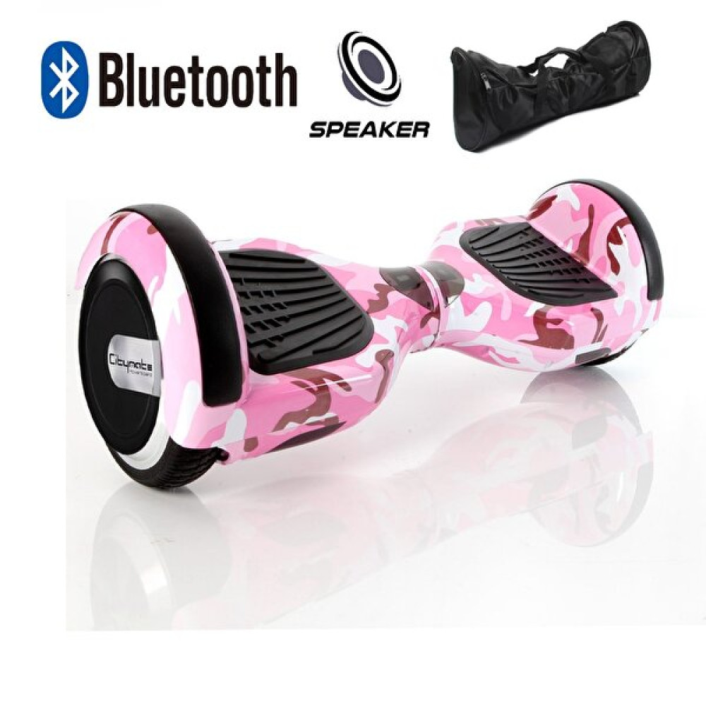 Citymate Cs-600 Kasa Pembe Kamuflaj Grafity 6.5" Bluetooth Hoparlörlü Elektrikli Kaykay Hoverboard ve Çanta Hoverboard Fiyatı